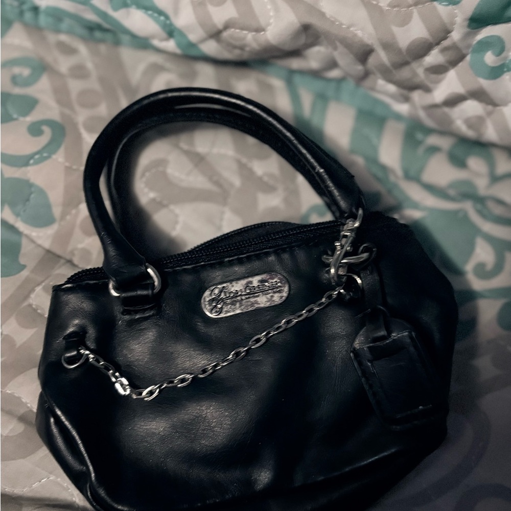 Mini leather handbag by Lori Greiner